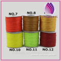 Hot-selling mixed color 1mm braided Round waxed cord for handmade bracelet and necklace